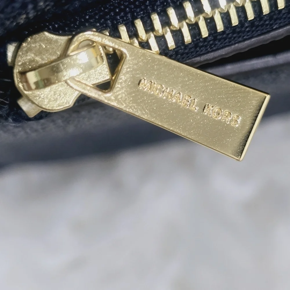 Michael Kors blue Charlton logo crossbody bag